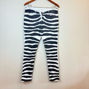 Michael Kors Zebra Women’s Low Rise Black & White Skinny Jeans Size 6